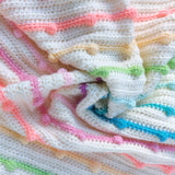 Handmade Crochet Rainbow Bobble Blanket - Littler Quilts
