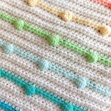 Handmade Crochet Rainbow Bobble Blanket - Littler Quilts
