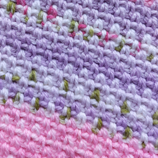 Pink and Lavender Baby Blossom Blanket - Littler Quilts