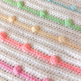 Handmade Crochet Rainbow Bobble Blanket - Littler Quilts