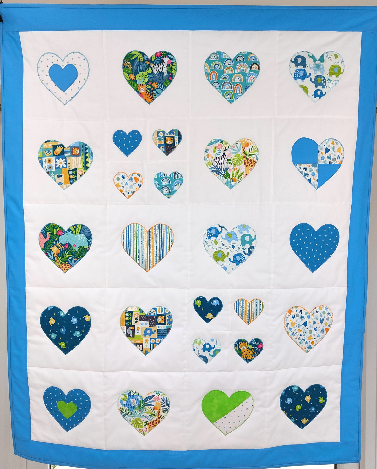 Custom Made Jungle Heart Of Mine Quilt - Littler Quilts