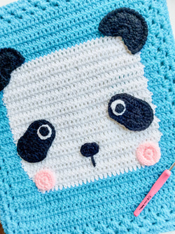 Handmade Crochet Panda Blanket - Littler Quilts