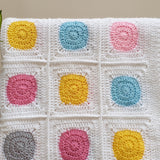 Circle to Square Crochet BabyBlanket - Littler Quilts