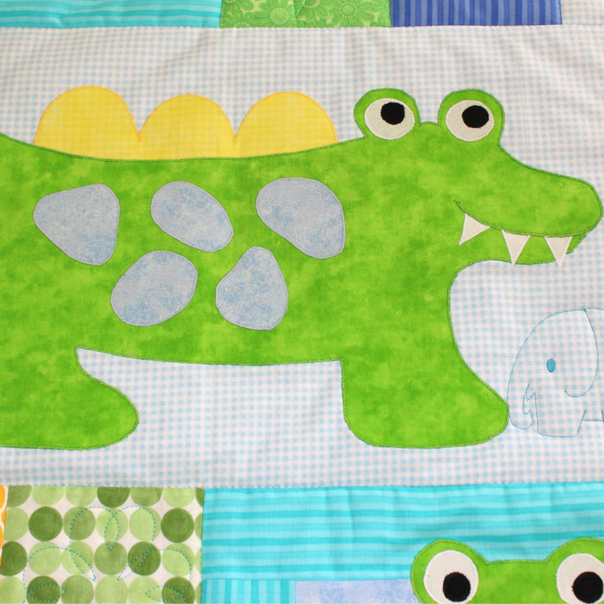 Crocodile Cot Quilt - Littler Quilts