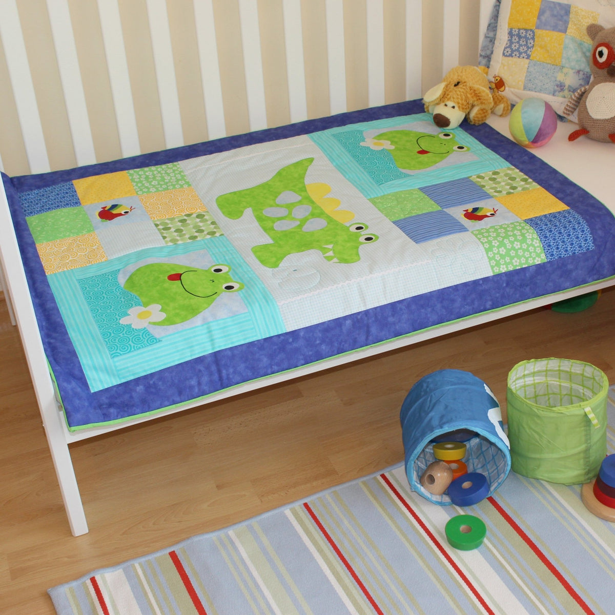Crocodile Cot Quilt - Littler Quilts