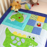 Crocodile Cot Quilt - Littler Quilts