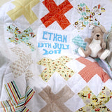 Custom Made Personalised Crosses Baby Quilt - Littler Quilts