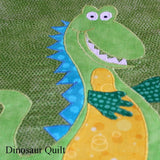 Custom Made Personalised Dinosaur Quilt - Littler Quilts