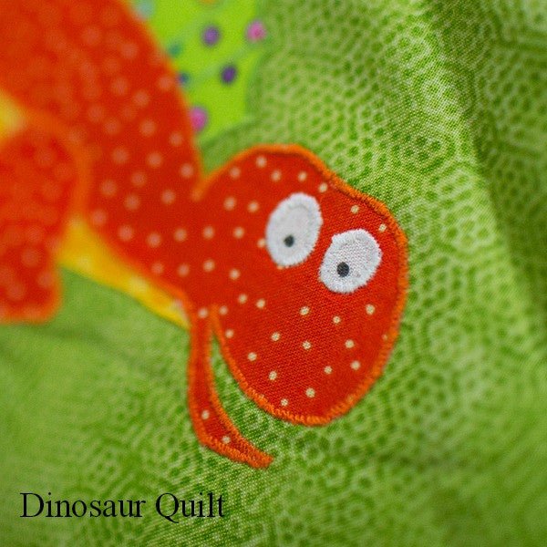Custom Made Personalised Dinosaur Quilt - Littler Quilts