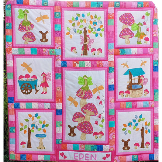 Custom Made Personalised Fairies Quilt - Littler Quilts