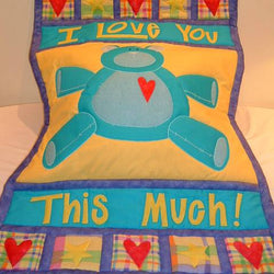 Custom Made Personalised Love You Wall Hanging - Littler Quilts