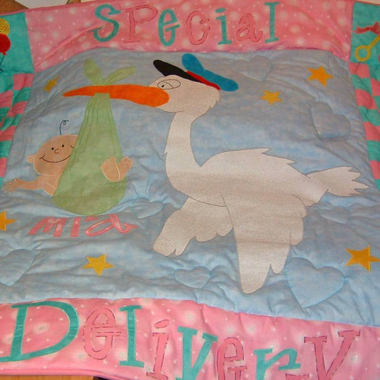 Custom Made Personalised Special Delivery Quilt - Littler Quilts