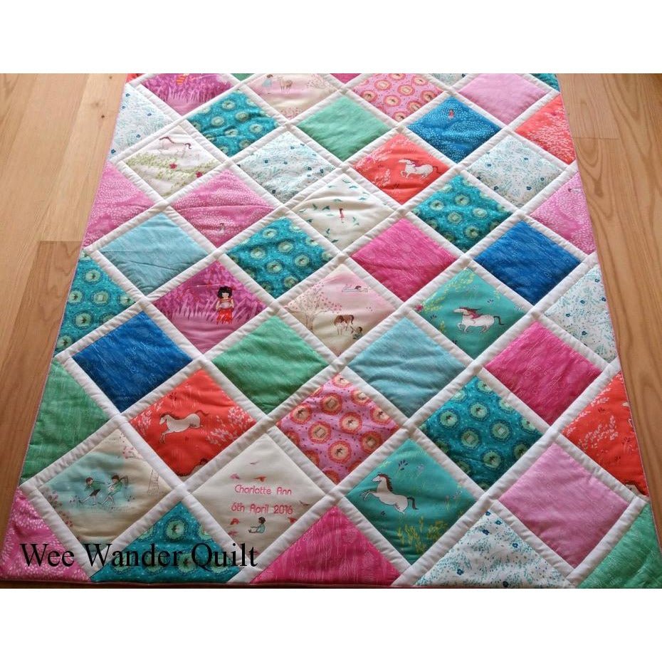 Custom Made Personalised Wee Wander Quilt - Littler Quilts
