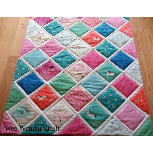 Custom Made Personalised Wee Wander Quilt - Littler Quilts