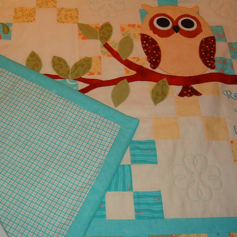 Custom Made Personalised Whoo Loves You Quilt - Littler Quilts