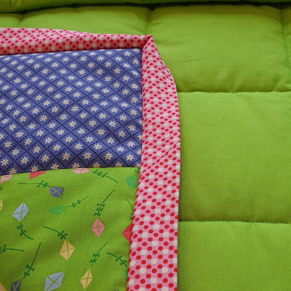 Custom Made Sunday PicNic Patchwork Baby Quilt - Littler Quilts