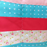 close up of the way lines of quilting