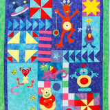 Handmade Children's Space Aliens Nursery Quilt - Littler Quilts