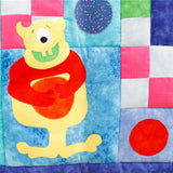 Handmade Children's Space Aliens Nursery Quilt - Littler Quilts