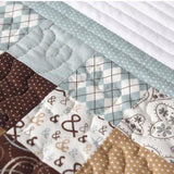 Handmade Contemporary Patchwork Cot Quilt - Littler Quilts