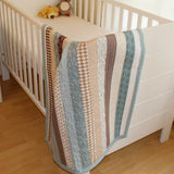 Handmade Contemporary Patchwork Cot Quilt - Littler Quilts