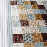 Handmade Contemporary Patchwork Cot Quilt - Littler Quilts