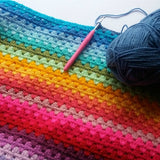 Handmade Crochet Rainbow Stripe Baby Blanket - Littler Quilts