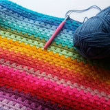 Handmade Crochet Rainbow Stripe Baby Blanket - Littler Quilts