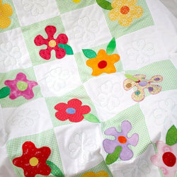 Handmade Flowers Nursery Patchwork Quilt - Littler Quilts
