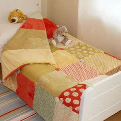 Handmade Microfibre Patchwork Nursery Quilt - Littler Quilts