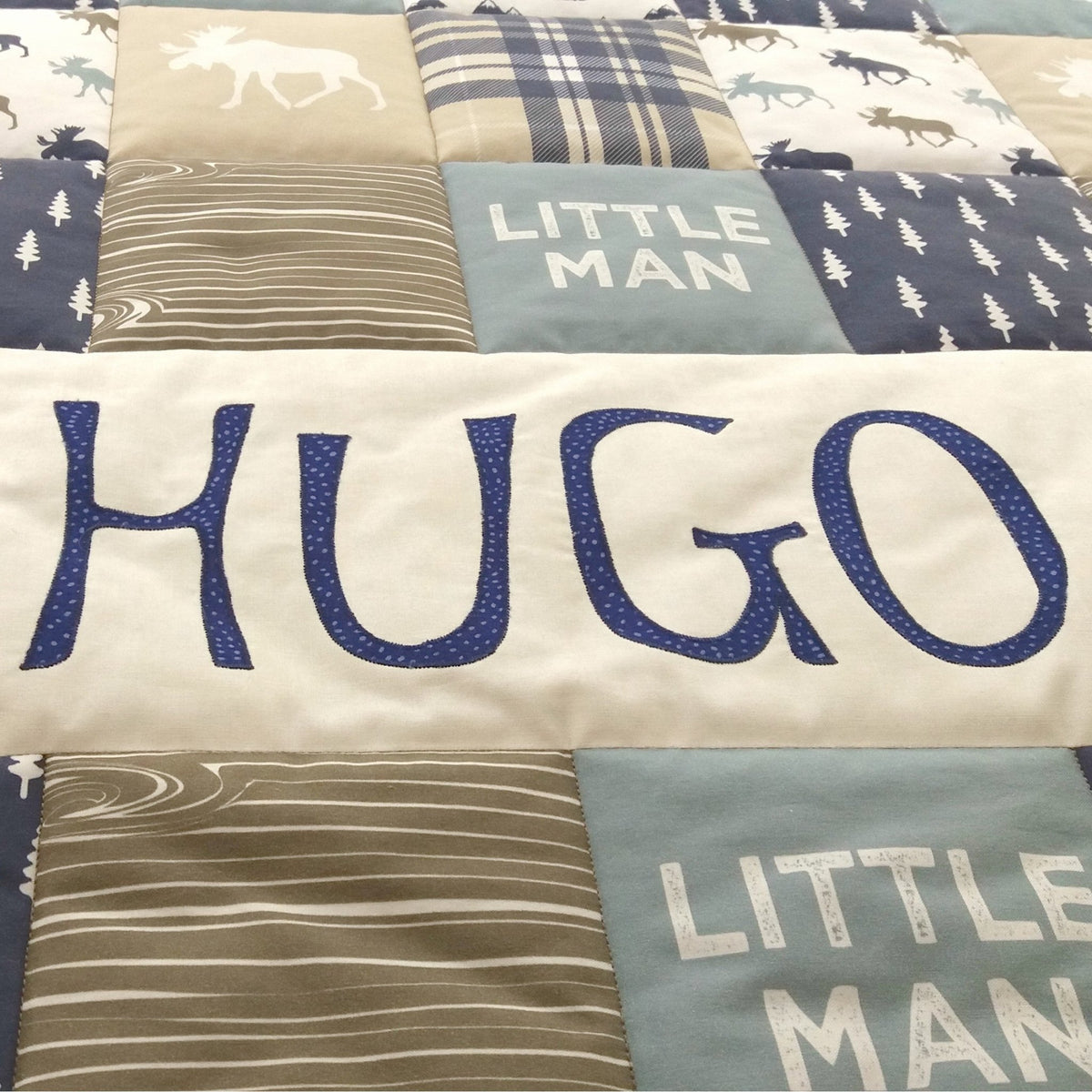 Little Man Baby Quilt - Littler Quilts