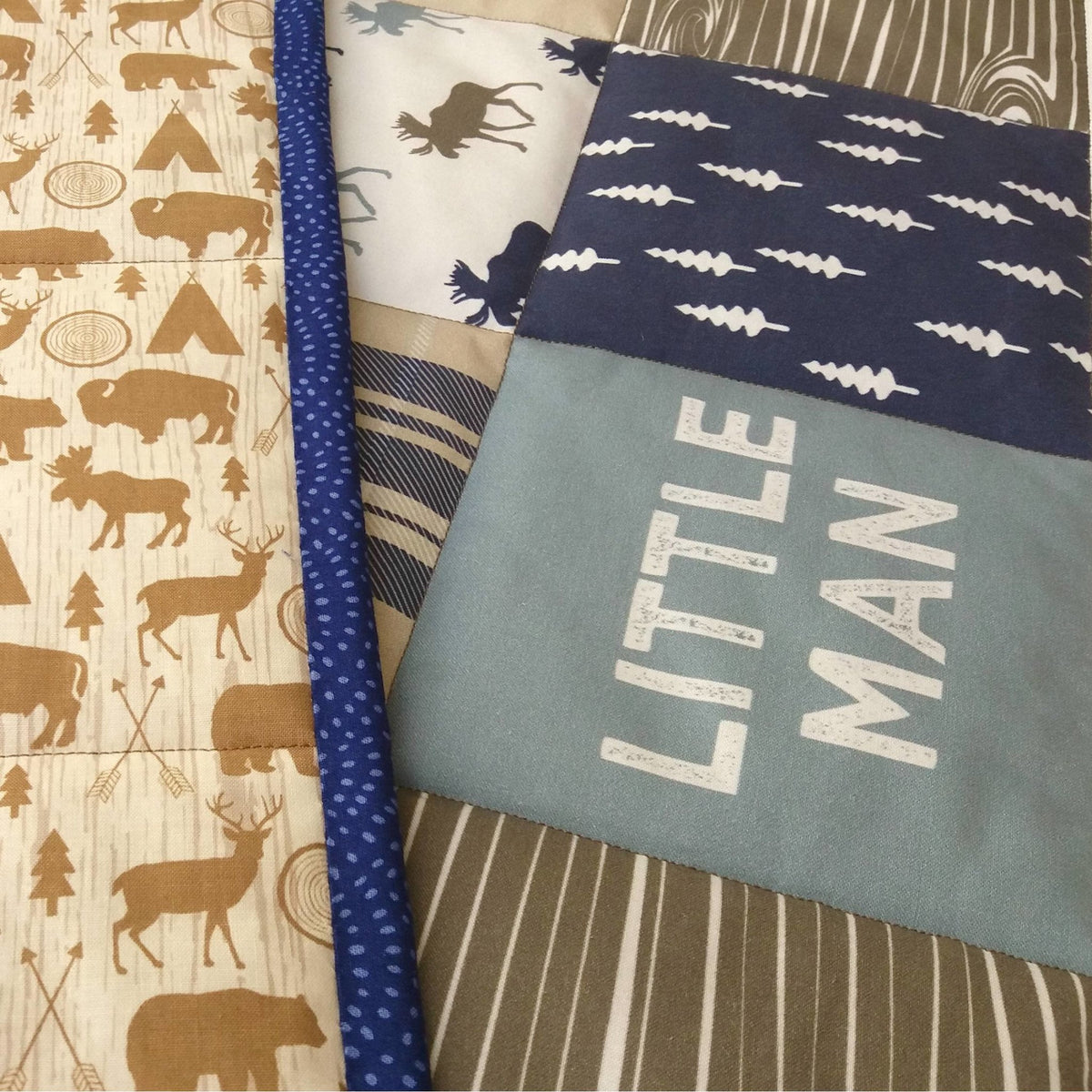 Little Man Baby Quilt - Littler Quilts