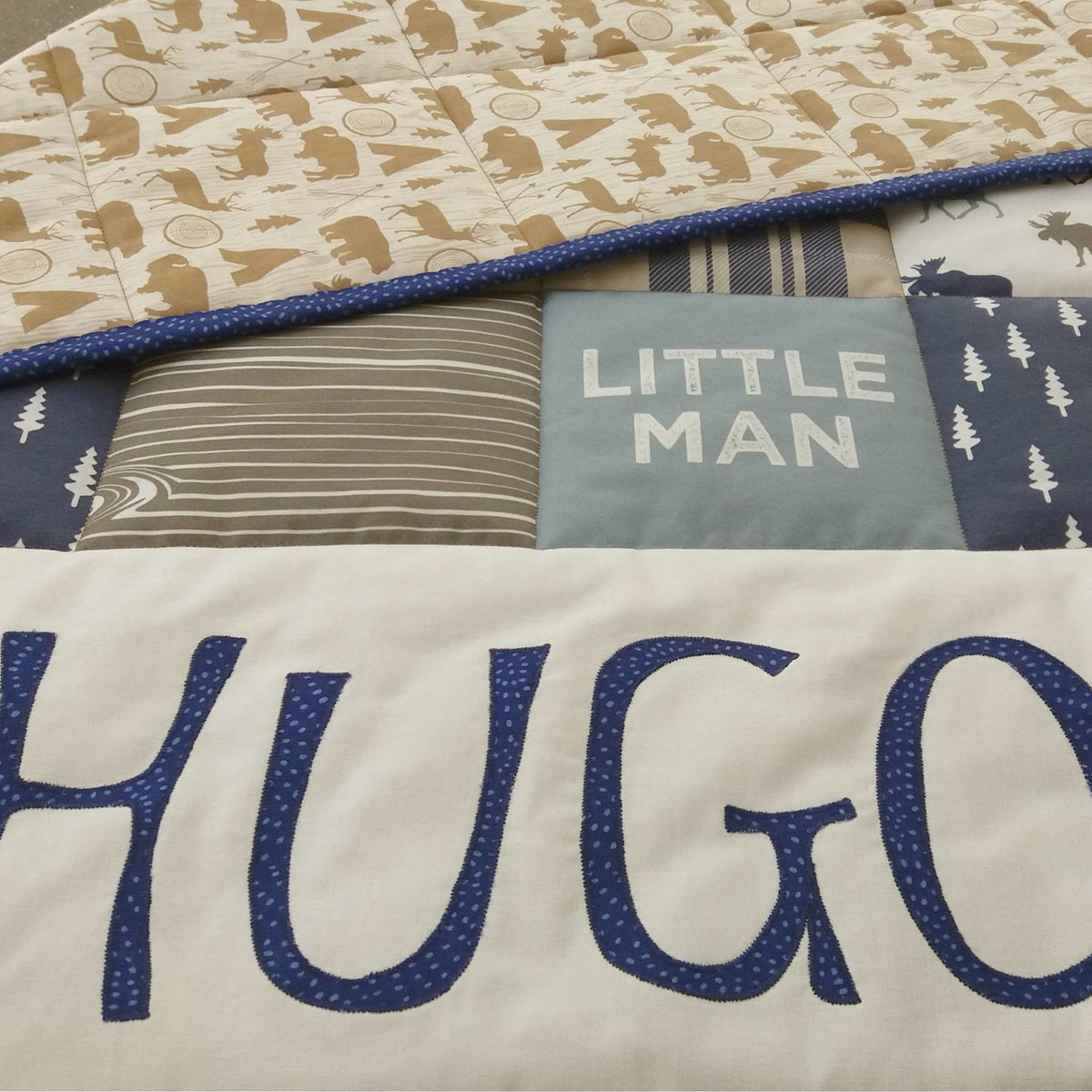 Little Man Baby Quilt - Littler Quilts
