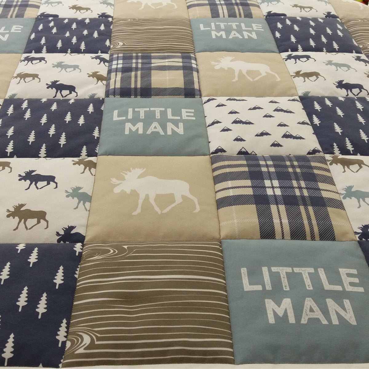 Little Man Baby Quilt - Littler Quilts