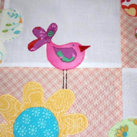 Personalised Custom Made Flowers, Bees and Birds Quilt - Littler Quilts