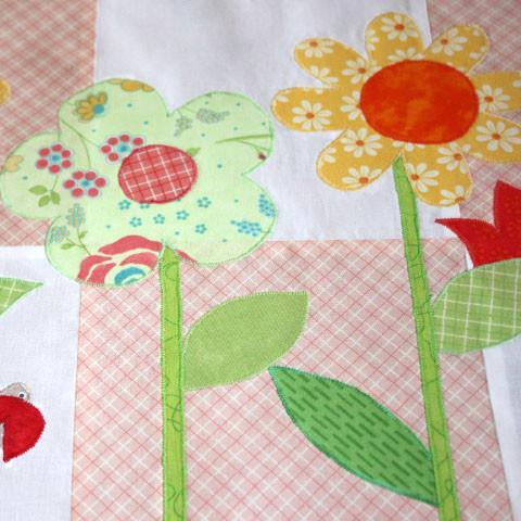 Personalised Custom Made Flowers, Bees and Birds Quilt - Littler Quilts