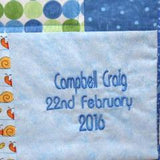 Personalised Custom Made Owl Quilt - Littler Quilts