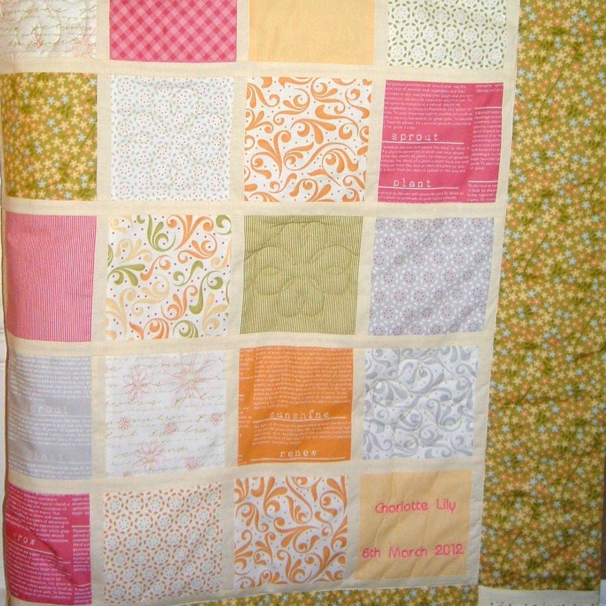 Personalised Patchwork Baby Quilt - Littler Quilts