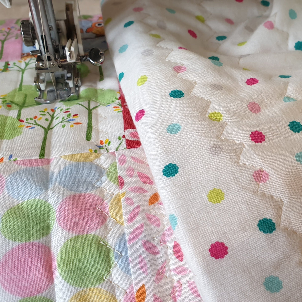 Personalised Scrappy Patchwork Owl Quilt - Littler Quilts