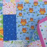 Personalised Scrappy Patchwork Owl Quilt - Littler Quilts
