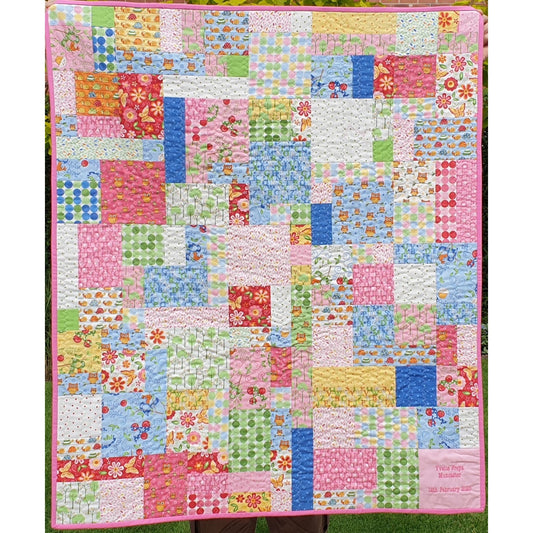 Personalised Scrappy Patchwork Owl Quilt - Littler Quilts