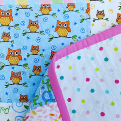Personalised Scrappy Patchwork Owl Quilt - Littler Quilts