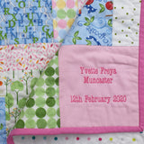 Personalised Scrappy Patchwork Owl Quilt - Littler Quilts